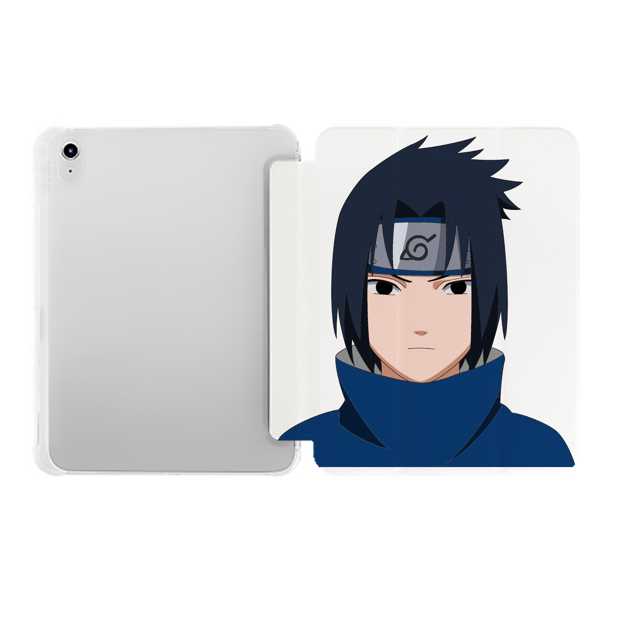 （画像用） NARUTO -ナルト- うちは サスケ Uchiha Sasuke IPad ケース ペン収納付き 三つ折りスタンド PUレザー×シリコン 対応機種9.5/10.5/10.9インチ